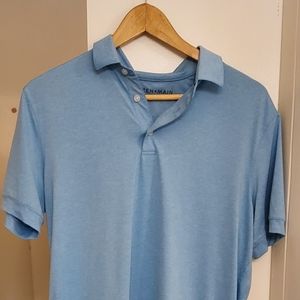 Mizzen and Main Versa polo, sky blue, medium, trim fit, golf polo